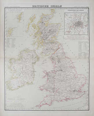 [Карта Британских островов.] Britische Inseln. Kiepert's neuer handatlas. № 21. Berlin: Bei Dietrich Reamer, 1855.